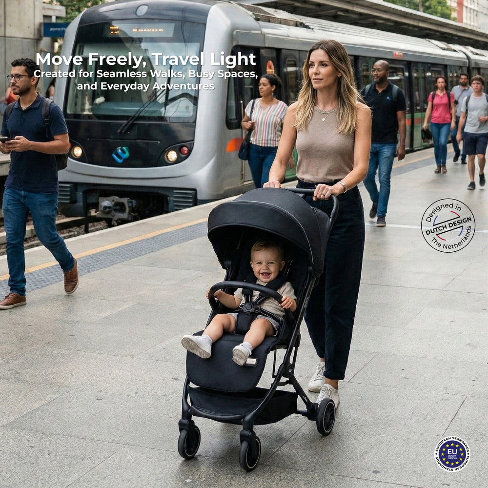 Neobreez Litex Ultra Lightweight Cabin Size Travel Stroller Black