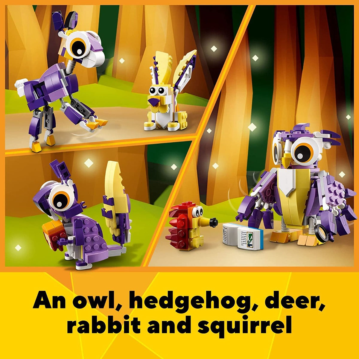 Buy Lego Creator 3in1 Fantasy Forest Creatures 31125 Building Toy Set 175pieces | Yallatoys.com