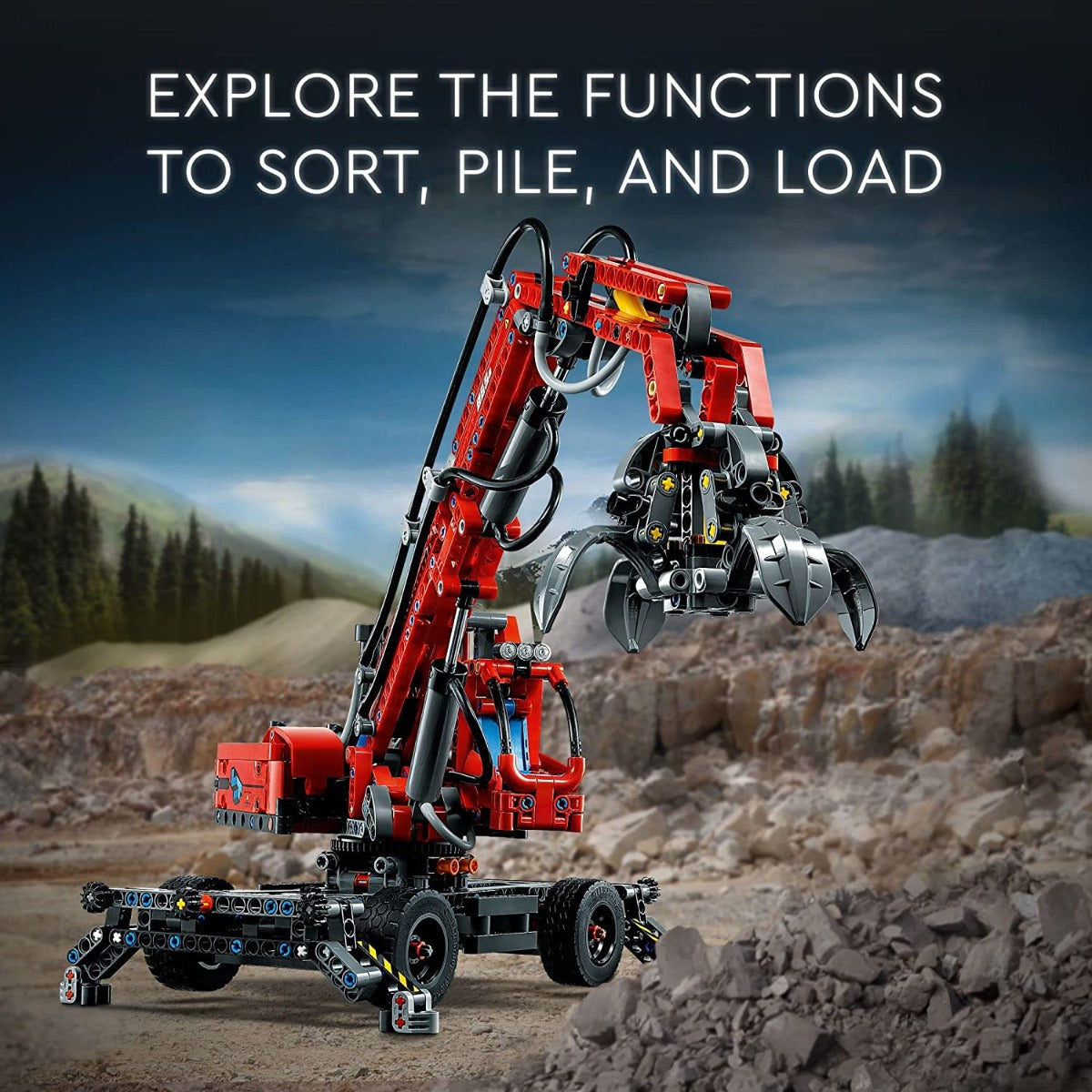 Buy Lego Technic Material Handler Crane 42144 Building Set | Yallatoys.com
