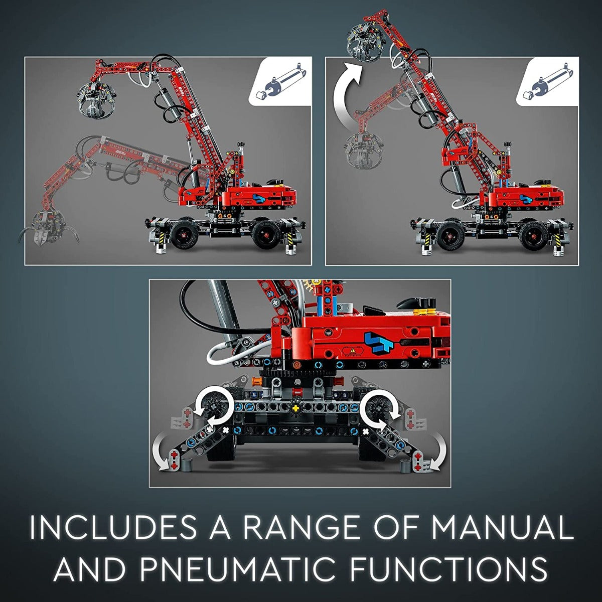 Buy Lego Technic Material Handler Crane 42144 Building Set | Yallatoys.com