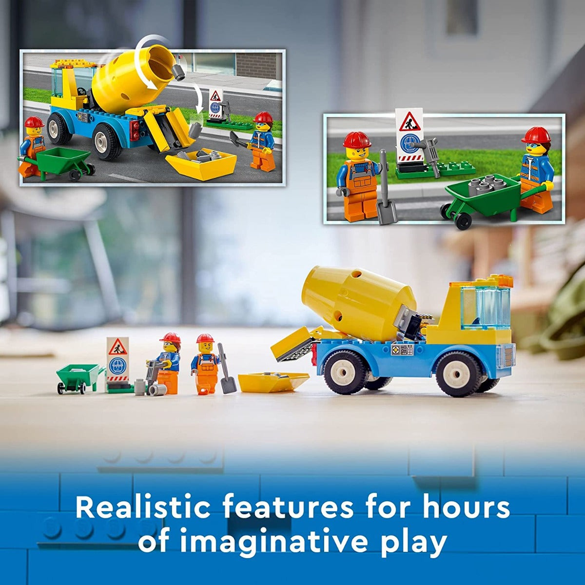 Buy Lego City Great Vehicles Cement Mixer Truck 60325 Building Toy Set 85pieces | Yallatoys.com