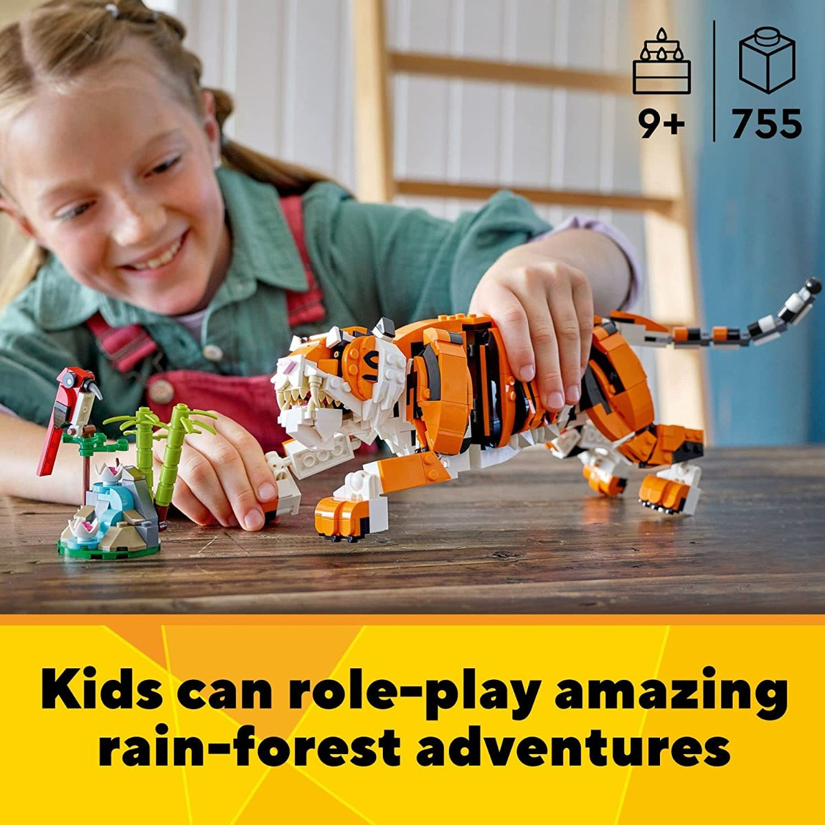Buy Lego Creator 3in1 Majestic Tiger 31129 Building Toy Set 755pieces | Yallatoys.com