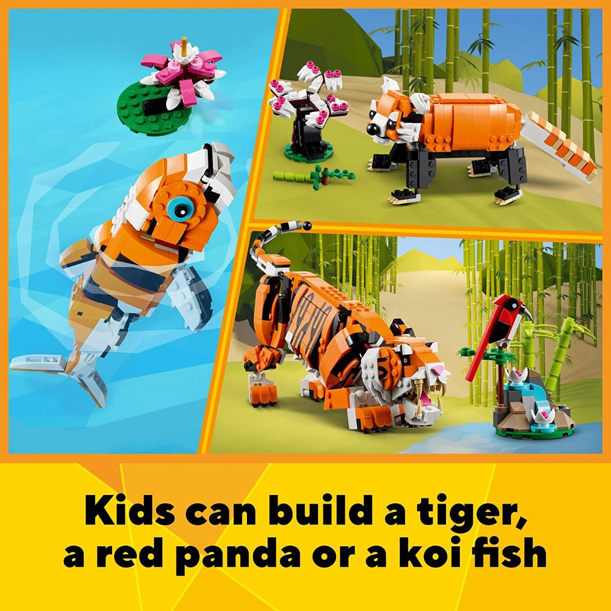 Buy Lego Creator 3in1 Majestic Tiger 31129 Building Toy Set 755pieces | Yallatoys.com