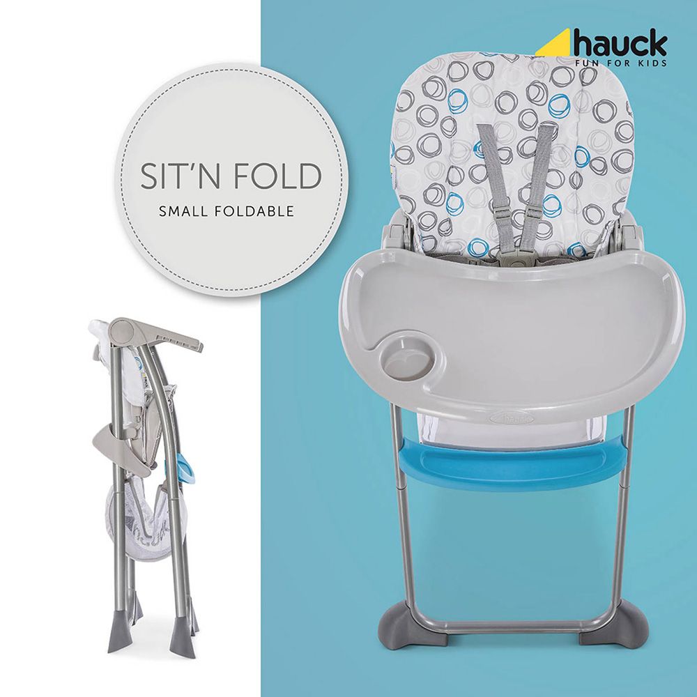 Buy Hauck Circles Sit N Fold High Chair Blue | Yallatoys.com