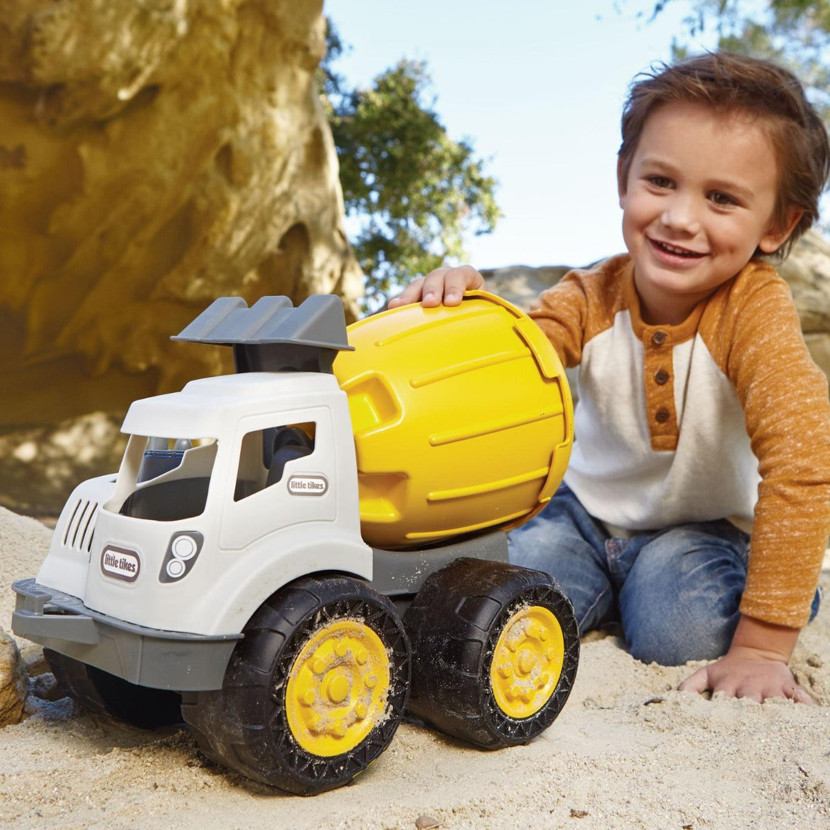 Buy Little Tikes Dirt Diggers 2 In 1 Haulers Cement Mixer Yellow | Yallatoys.com