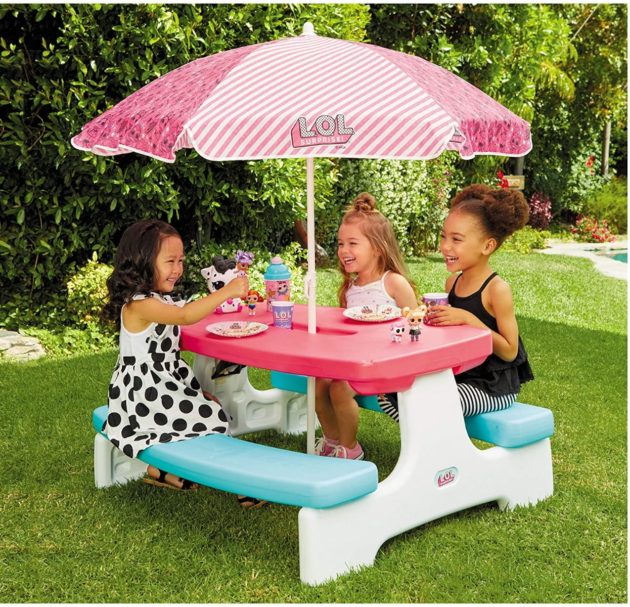 Buy Little Tikes LOL Surprise Birthday Party Table with Umbrella | Yallatoys.com