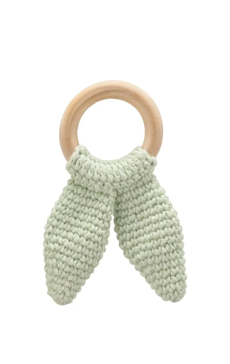 Babyjem Amigurumi Wooden Ring Teether Green Babyjem Yallatoys