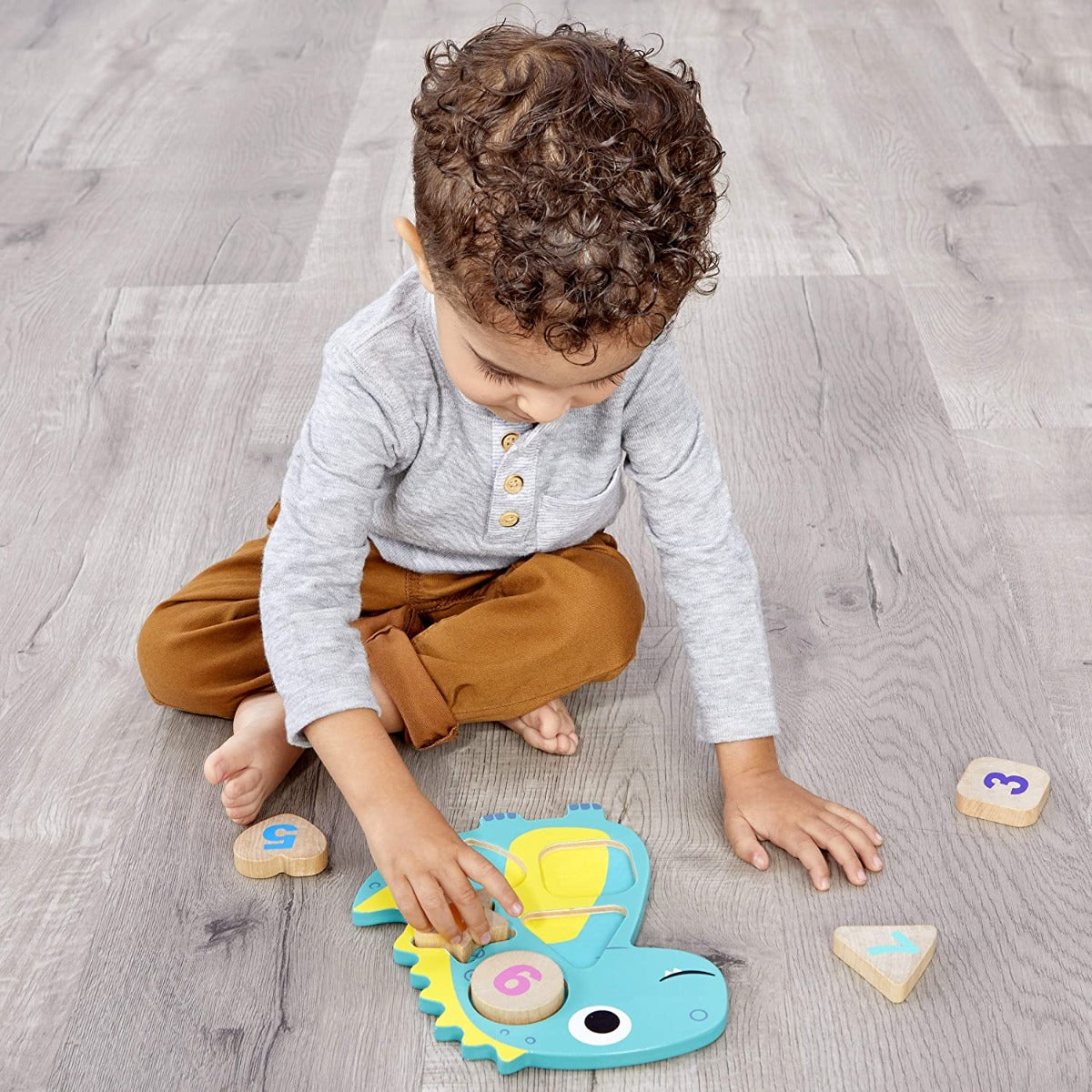 Buy Little Tikes Wooden Critters Number Puzzle Dino | Yallatoys.com