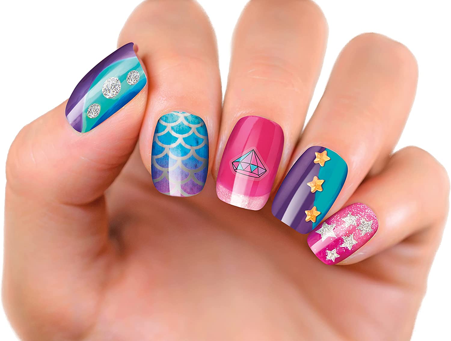 Buy Shimmer N Sparkle Ultimate Glitter Nail Designer Kit with Polish Glitter Gems and Stickers | Yallatoys.com