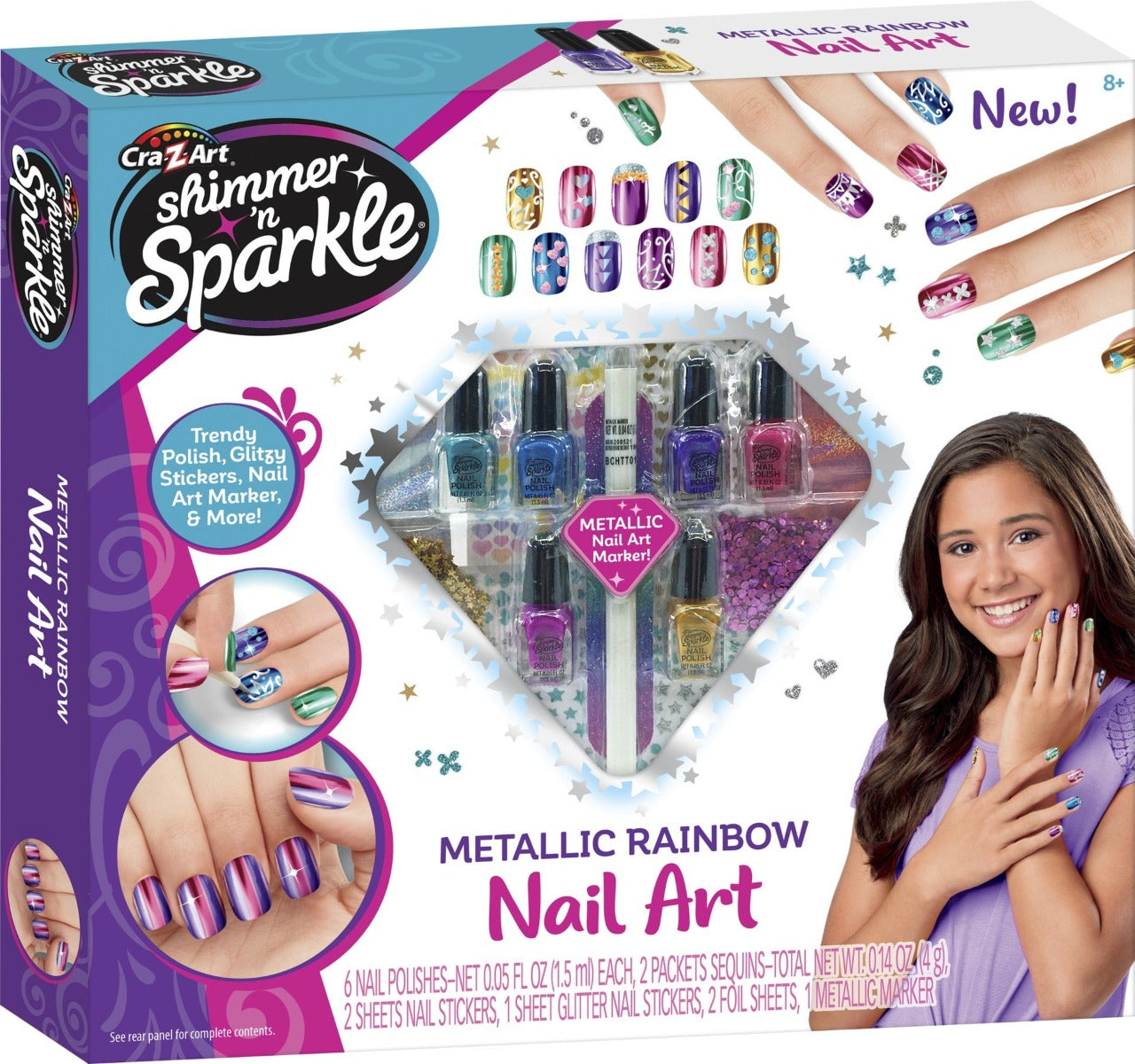 Buy Shimmer N Sparkle Metallic Rainbow Nail Art | Yallatoys.com