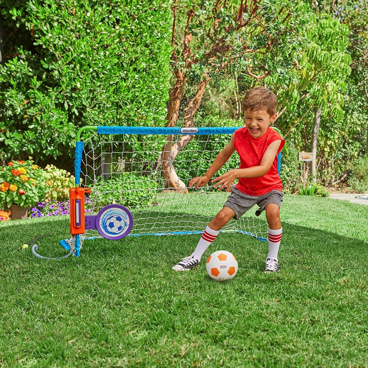 Buy Little Tikes 2 In 1 Water Soccer Game With Net,Ball And Pump | Yallatoys.com