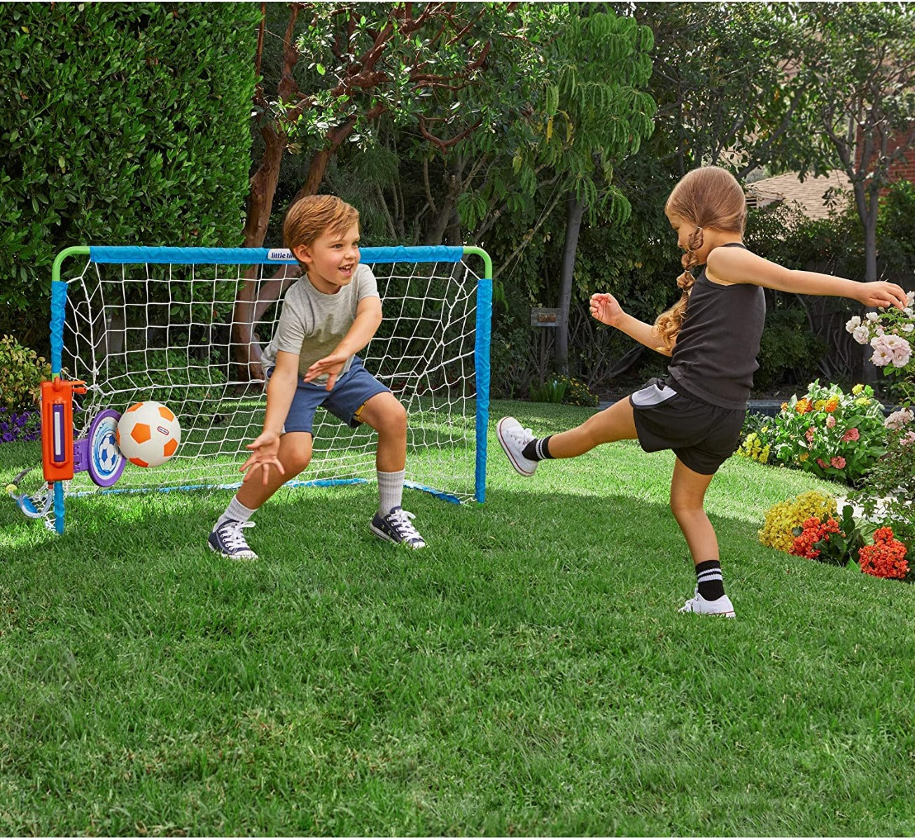Buy Little Tikes 2 In 1 Water Soccer Game With Net,Ball And Pump | Yallatoys.com