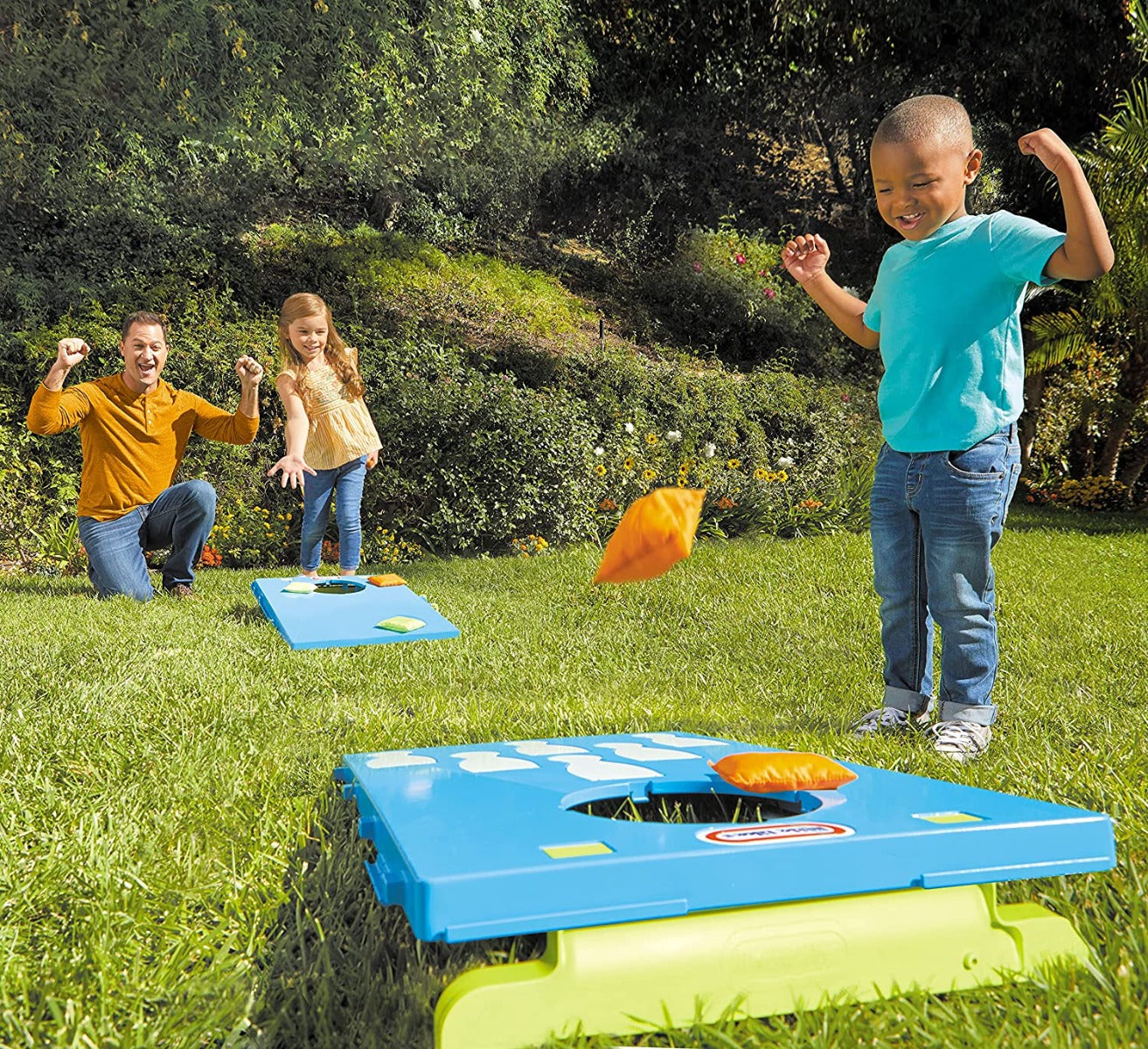 Buy Little Tikes 5 in 1 Cornhole Game Set Toy With Bowling Tic Tac Toe Skeeball Lawn Darts | Yallatoys.com
