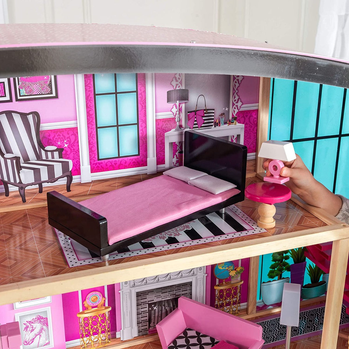 Buy KidKraft Shimmer Mansion Wooden Doll House | Yallatoys.com