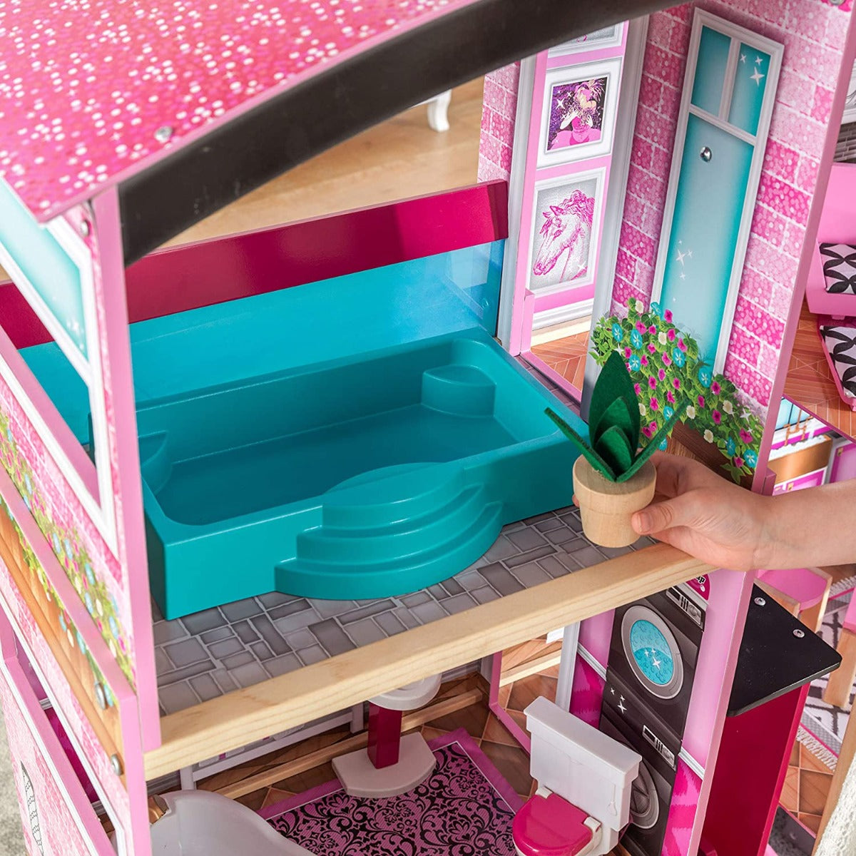 Buy KidKraft Shimmer Mansion Wooden Doll House | Yallatoys.com