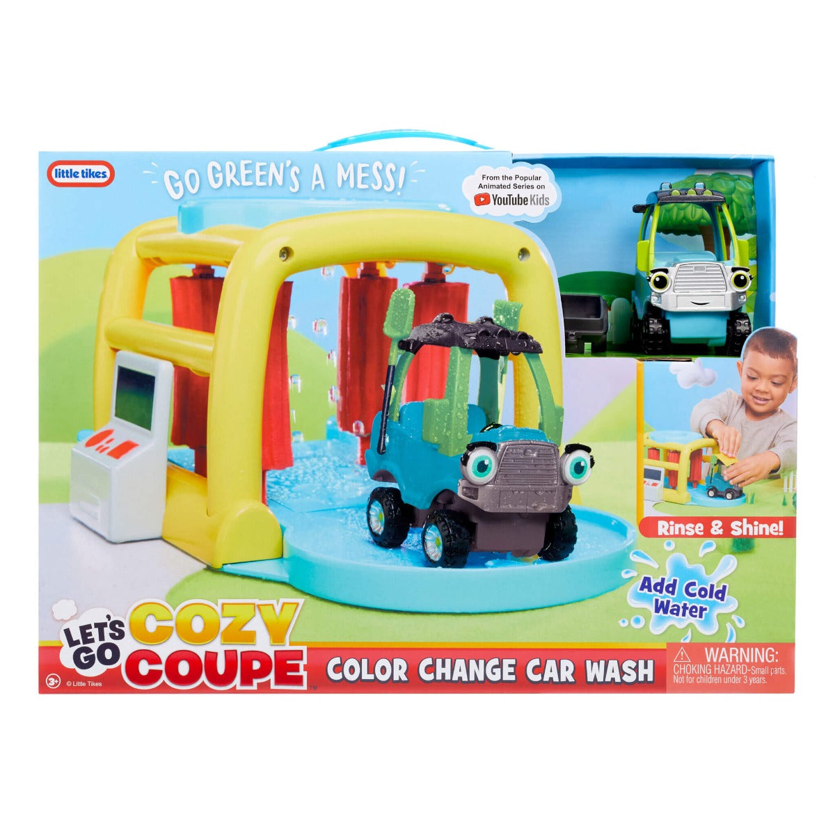 Buy Little Tikes Lets Go Cozy Coupe Color Change Carwash with Push and Play Vehicle | Yallatoys.com