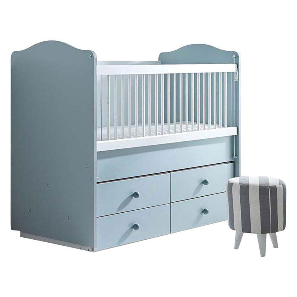Belis Bubble Convertible Baby Bed With Drawers 0M 5Y 60X 12Cm  Grey Belis Yallatoys