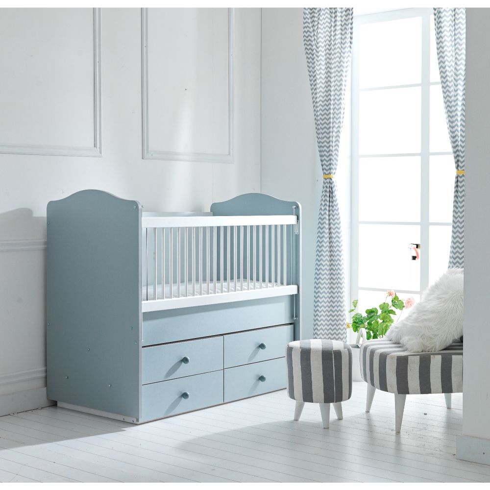 Belis Bubble Convertible Baby Bed With Drawers 0M 5Y 60X 12Cm  Grey Belis Yallatoys