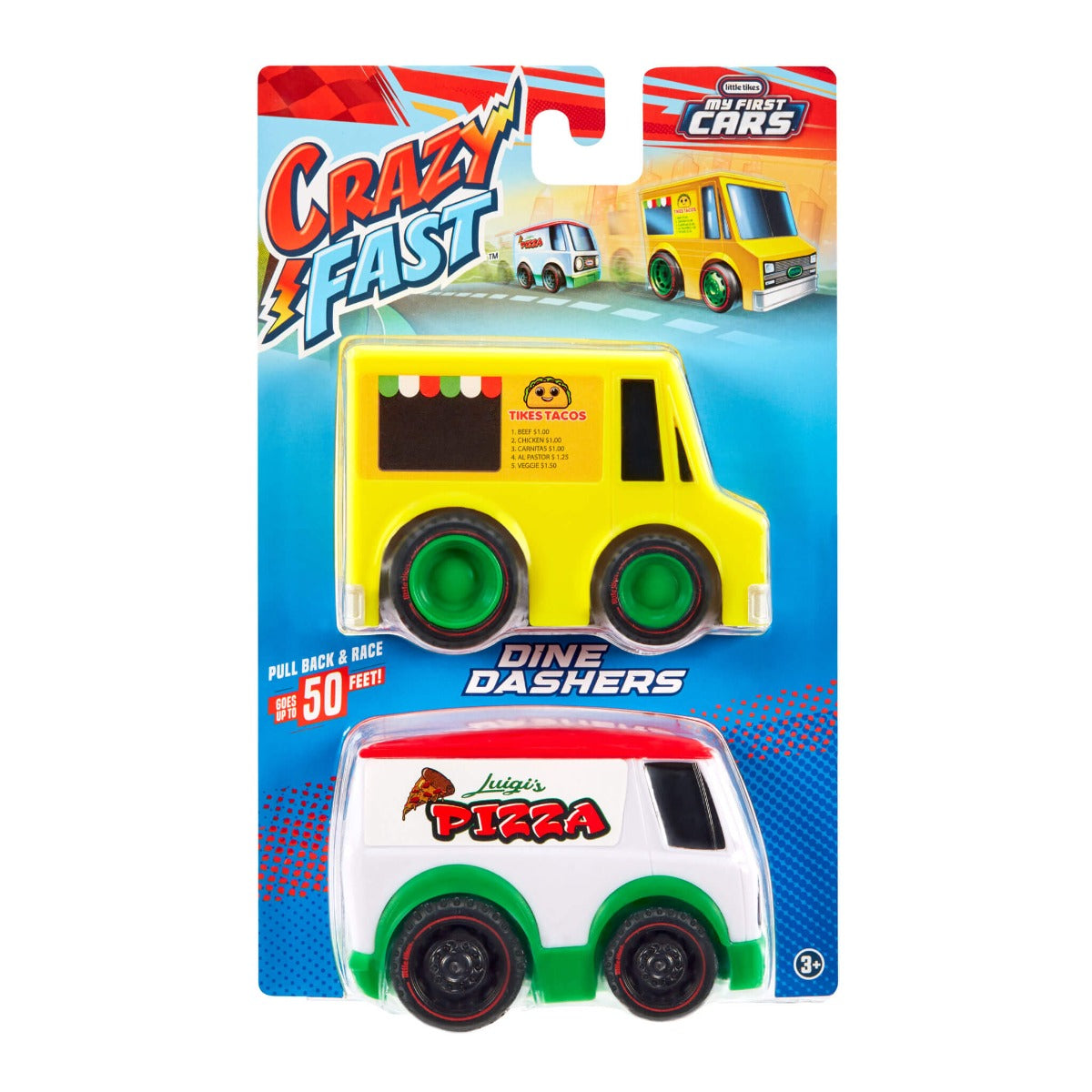 Buy Little Tikes Crazy Fast Pull Car 2 Pack Series Dine Dashers | Yallatoys.com