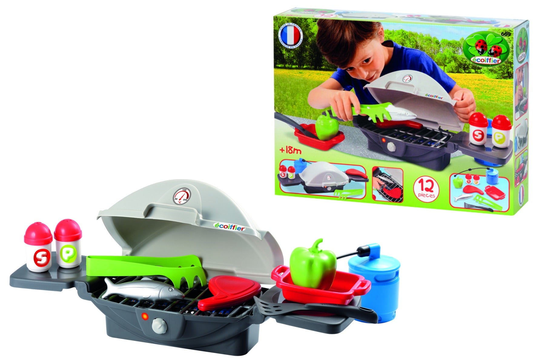 Buy Ecoiffier Gaz Barbecue 12pieces Set | Yallatoys.com