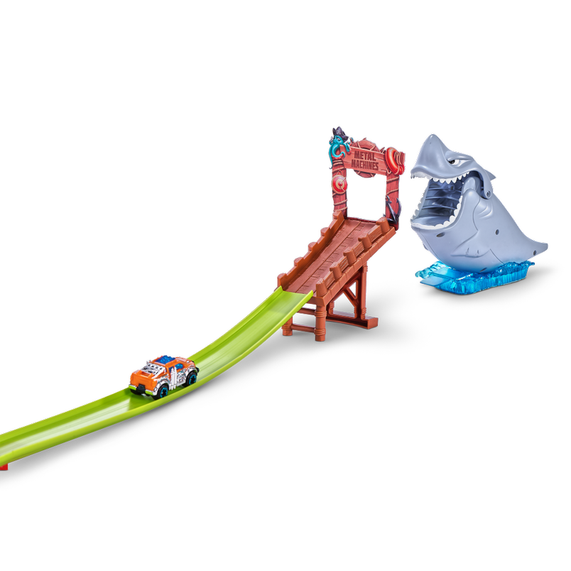 Buy Metal Machines Shark Attack Building Track Set with Mini Racing Car | Yallatoys.com