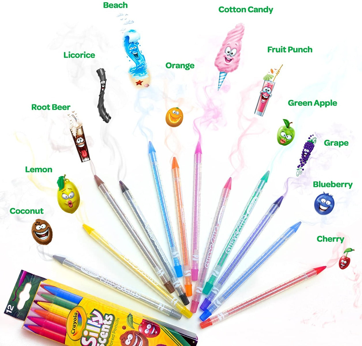 Buy Crayola Silly Scents 12 Twistables Coloured Pencils | Yallatoys.com