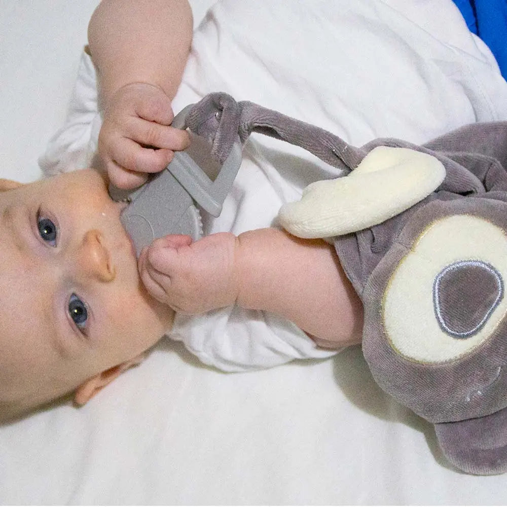 Babyjem Sleep Teddy Bear Teether Grey 0 Months+ Babyjem Yallatoys