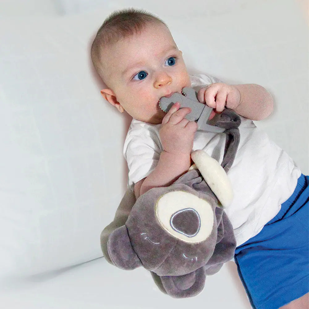 Babyjem Sleep Teddy Bear Teether Grey 0 Months+ Babyjem Yallatoys