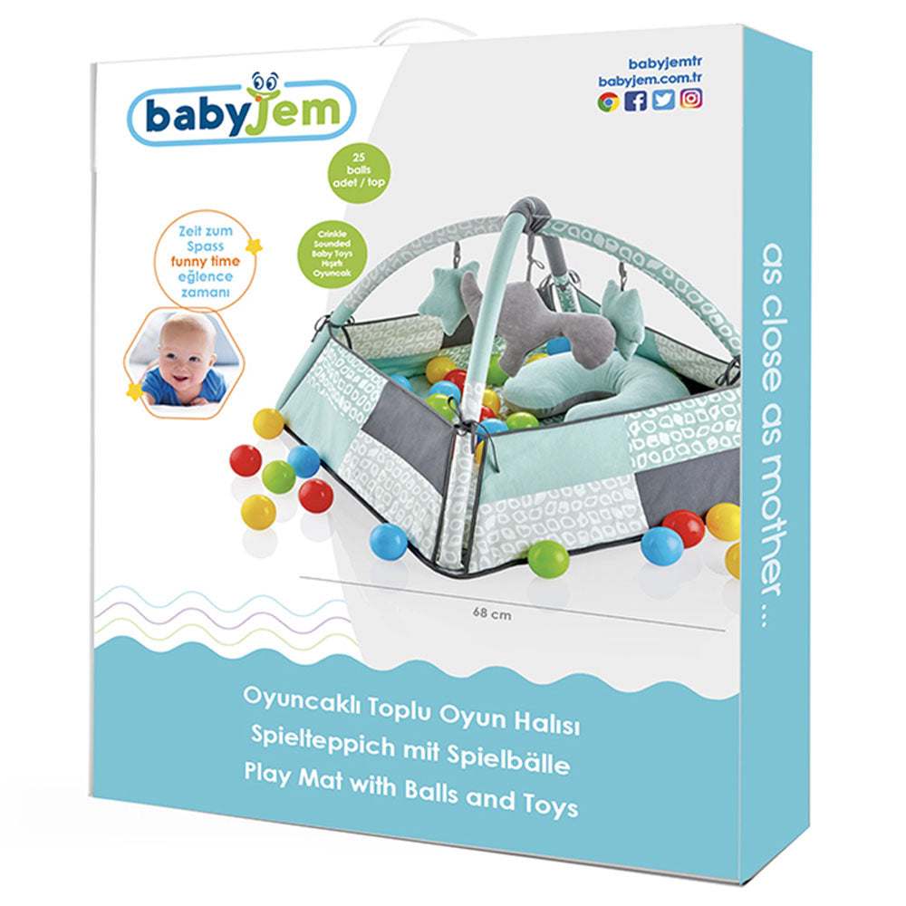 Babyjem Play Mat With Balls & Toys Green 0 Months+ Babyjem Yallatoys