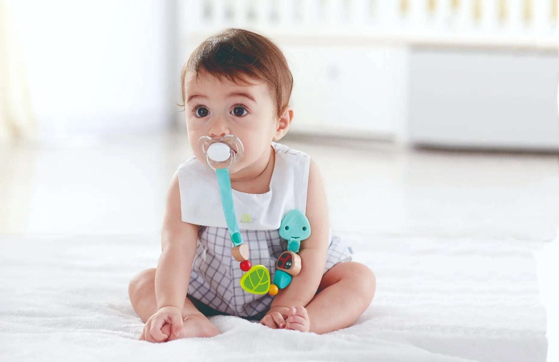 Hape BPA Free Teething Pacifier Clips for Baby`s Hape