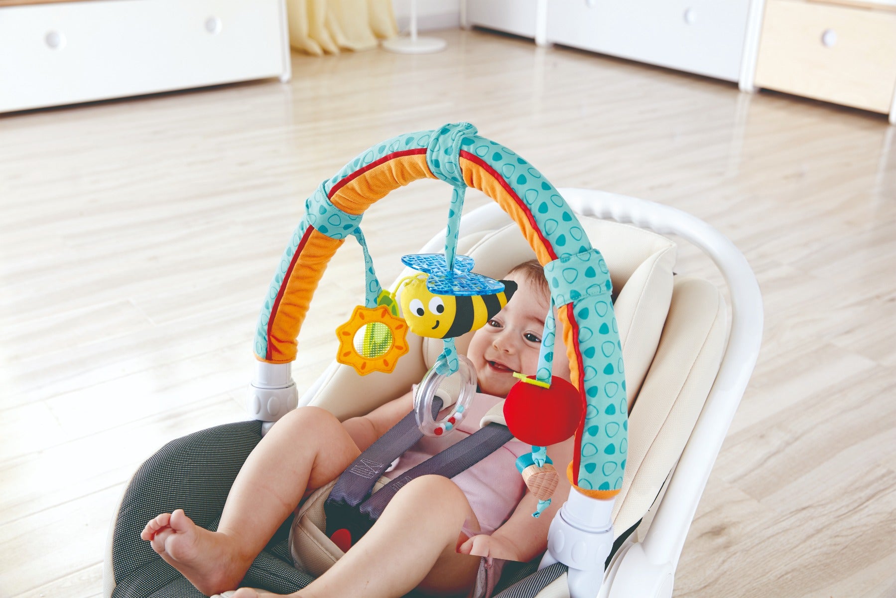 Buy Hape Garden Friends Play Arch Baby Crib Set, Hanging Toys, Stroller and Car Seat Toy | Yallatoys.com