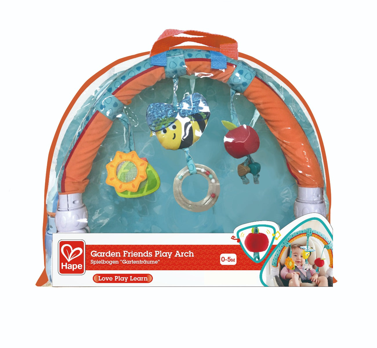 Buy Hape Garden Friends Play Arch Baby Crib Set, Hanging Toys, Stroller and Car Seat Toy | Yallatoys.com