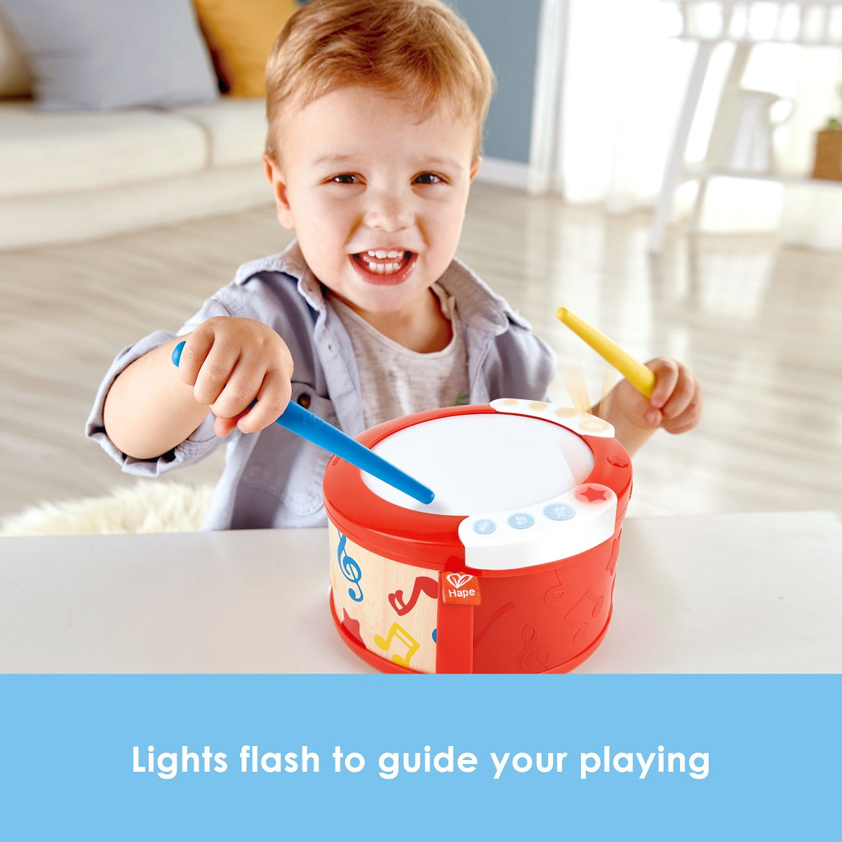 Buy Hape Learn With Lights Drum | Yallatoys.com