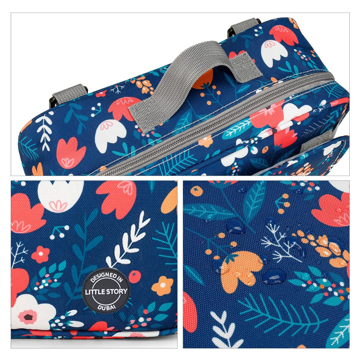 Little Story  Baby Diaper Changing Clutch Kit Floret Blue Little Story Yallatoys