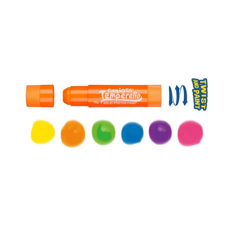 6 Neon Color Paint Sticks