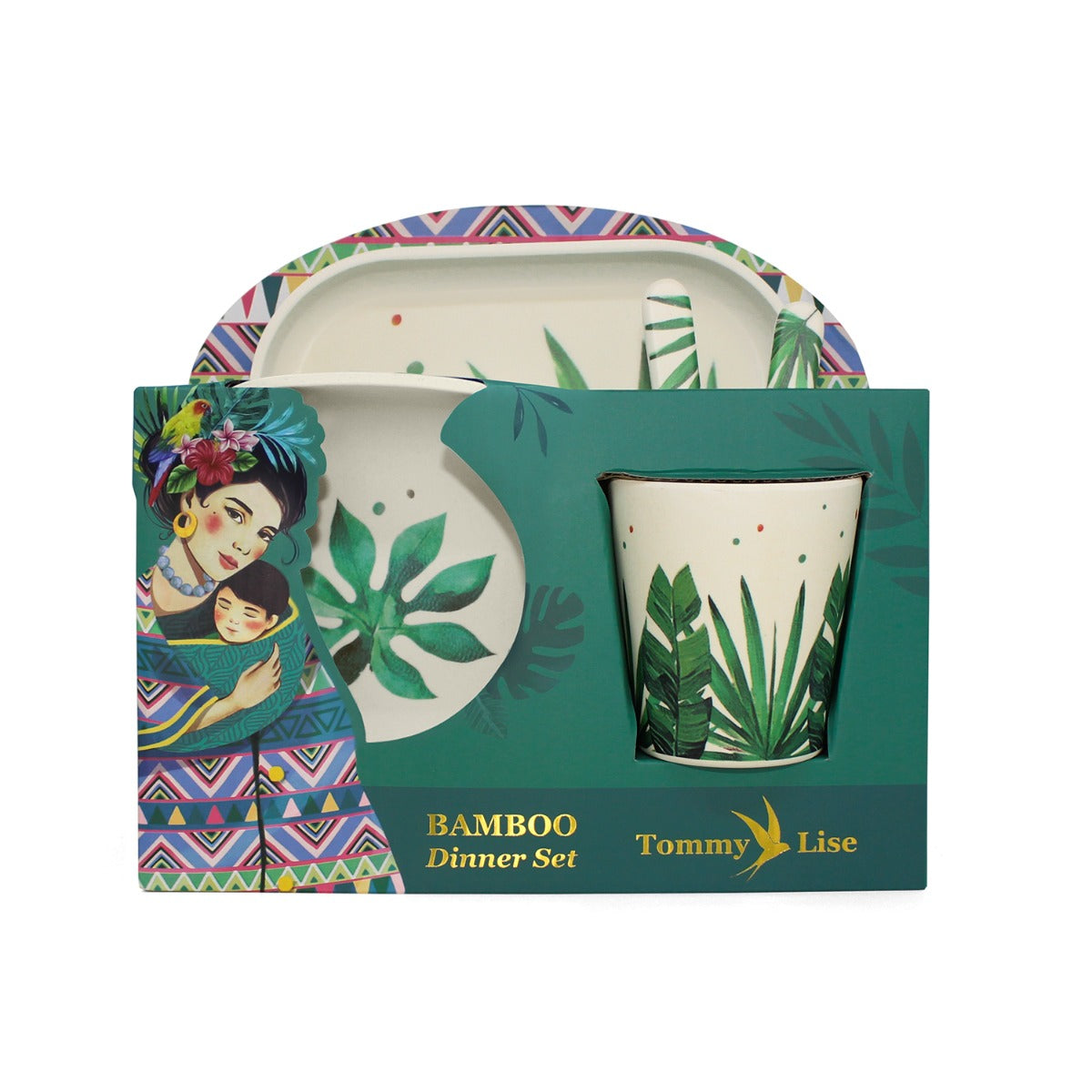 Tommy Lise Bamboo Dinner Set Evergreen Tommy Lise Yallatoys
