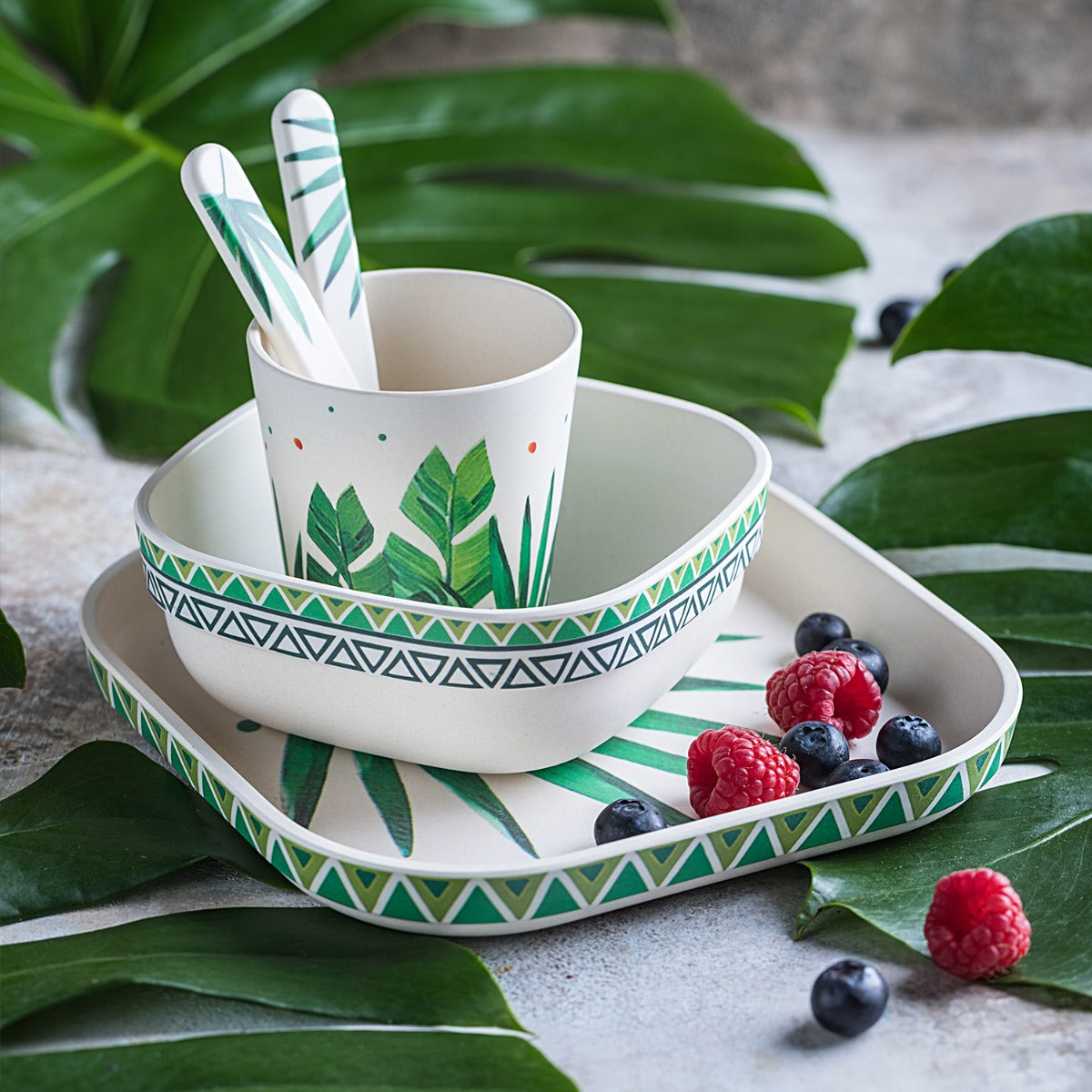 Tommy Lise Bamboo Dinner Set Evergreen Tommy Lise Yallatoys