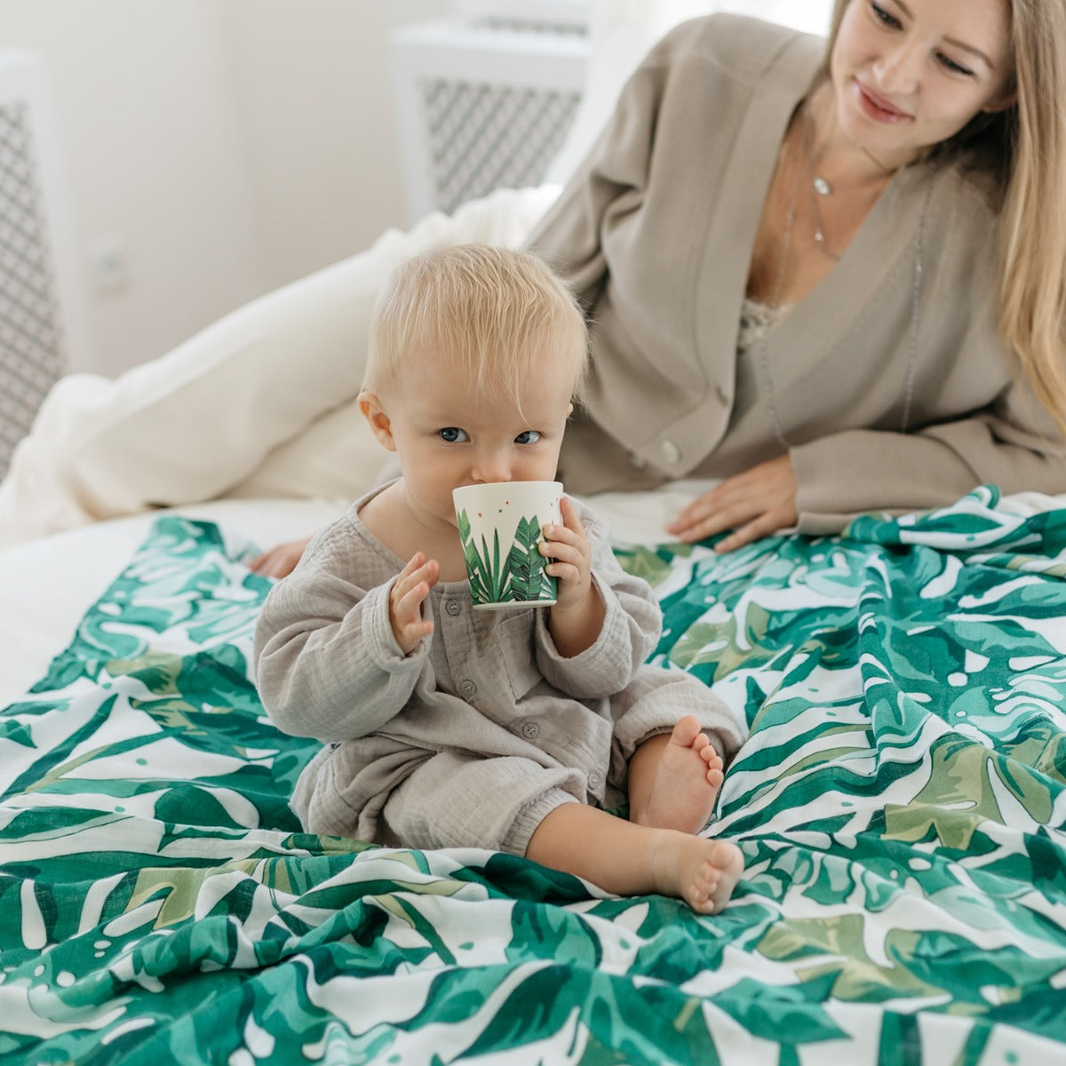 Tommy Lise Muslin Swaddle Roaming Mangrove(120X120Cm Tommy Lise Yallatoys