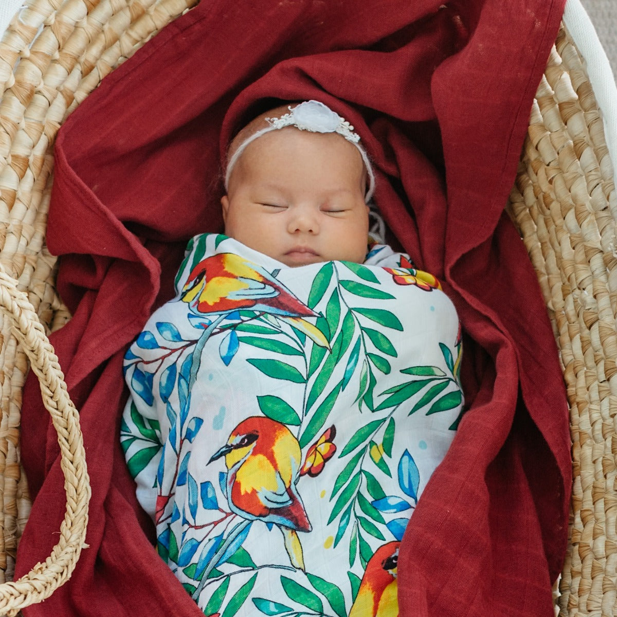 Tommy Lise Muslin Swaddle -  Marsala (120x120cm) Tommy Lise Yallatoys