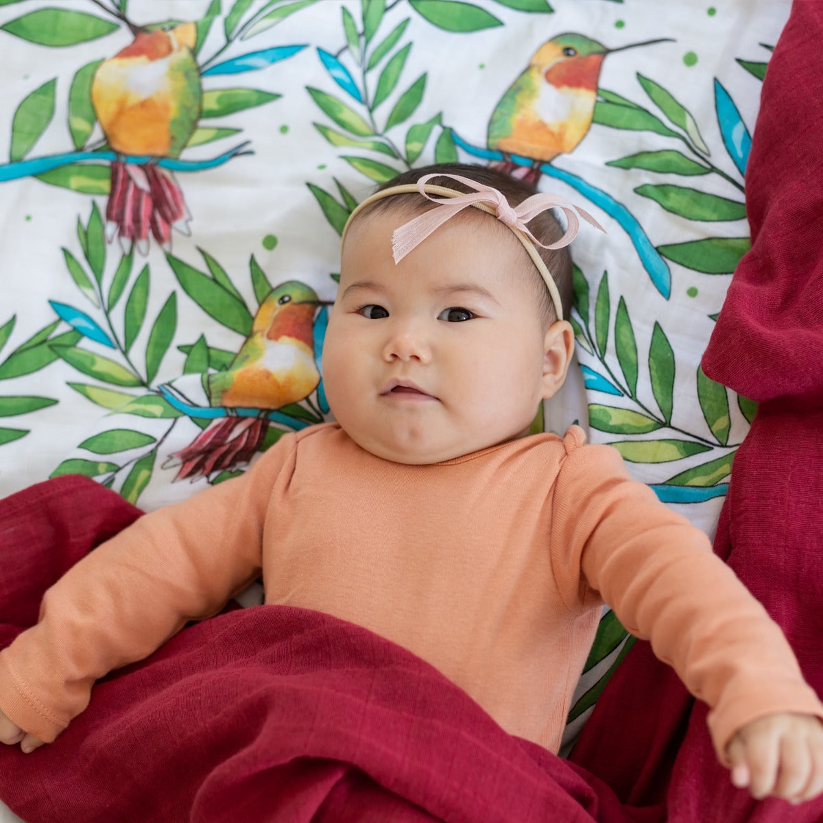 Tommy Lise Muslin Swaddle -  Marsala (120x120cm) Tommy Lise Yallatoys
