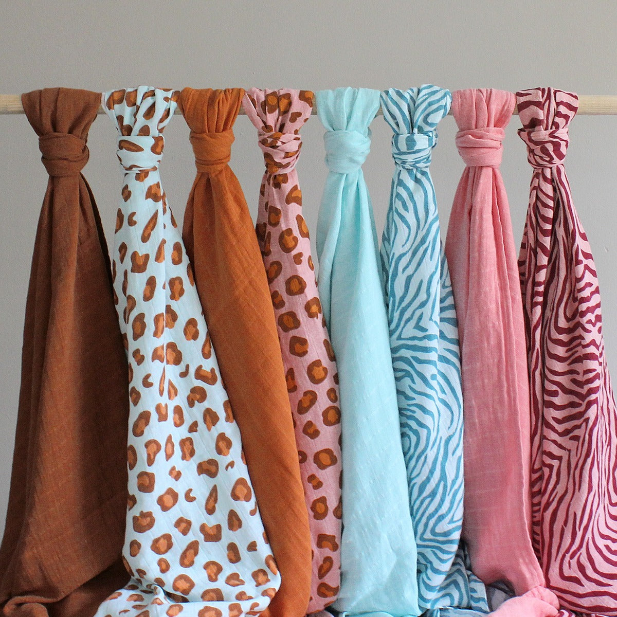 Tommy Lise Muslin Swaddle - White Leopard (120x120cm) Tommy Lise Yallatoys