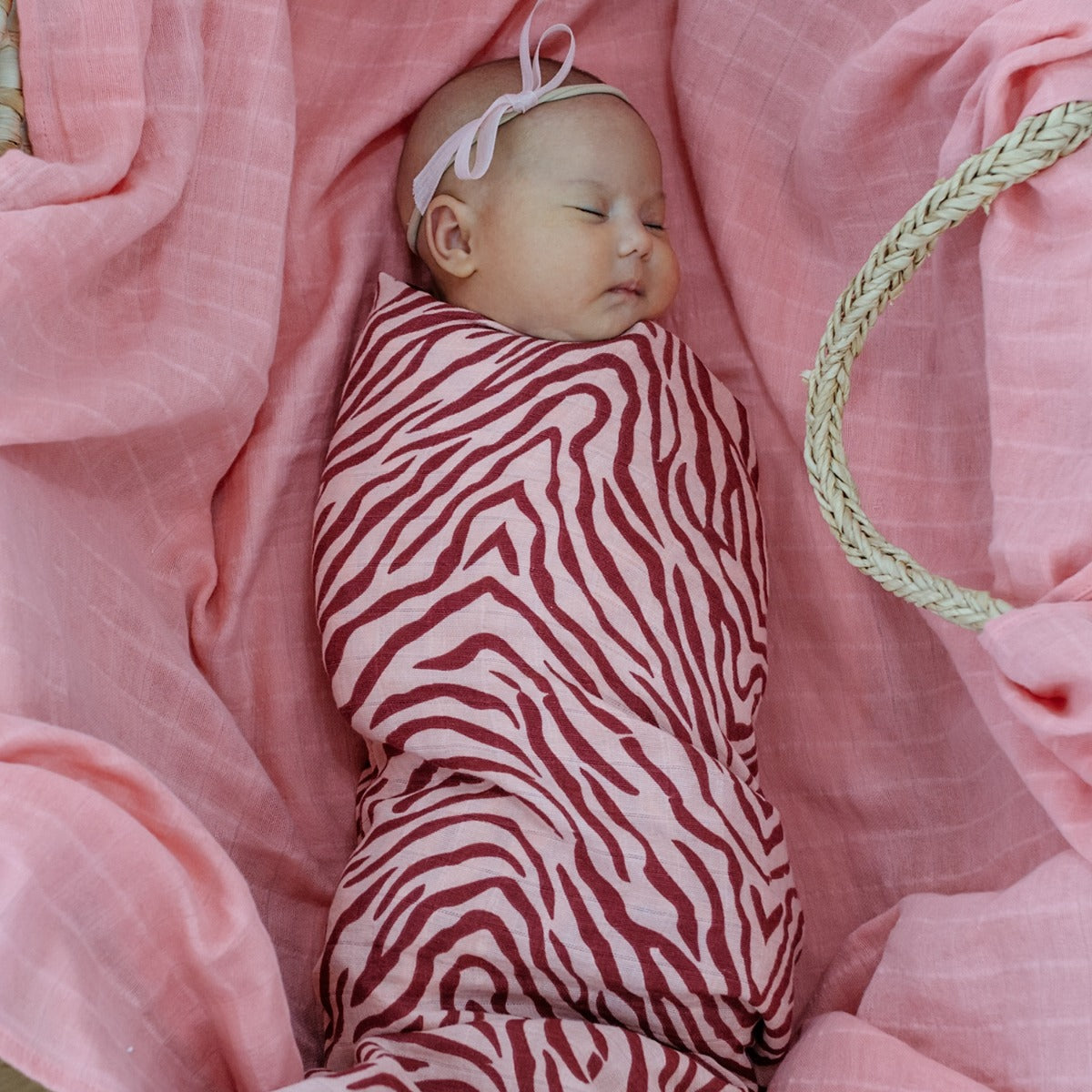 Tommy Lise Baby Swaddle Marsala Tiger 120X120Cm Tommy Lise Yallatoys