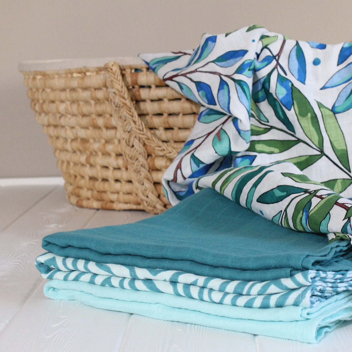 Tommy Lise Baby Swaddle Blue Tiger 120X120Cm Tommy Lise Yallatoys