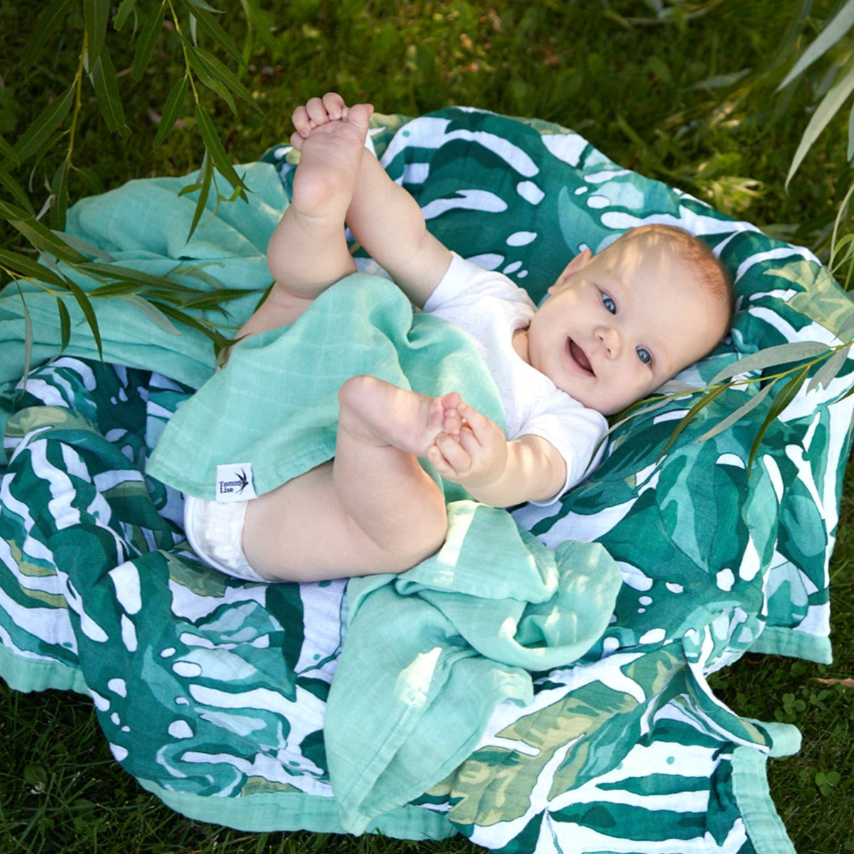 Tommy Lise Baby Blanket Roaming Mangrove 106X106 Cm Tommy Lise Yallatoys