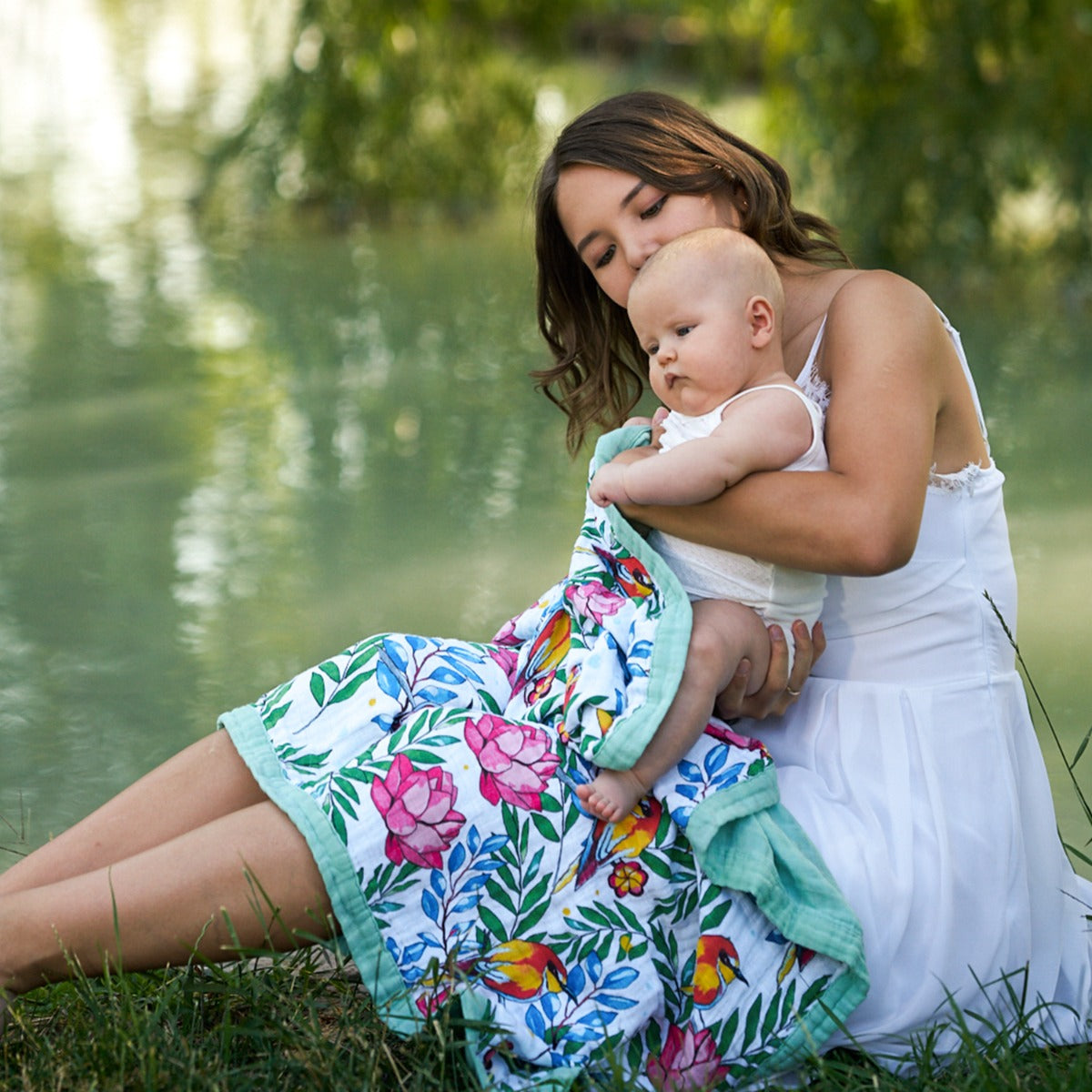 Tommy Lise Baby Blanket Blooming Day 106X106 Cm Tommy Lise Yallatoys