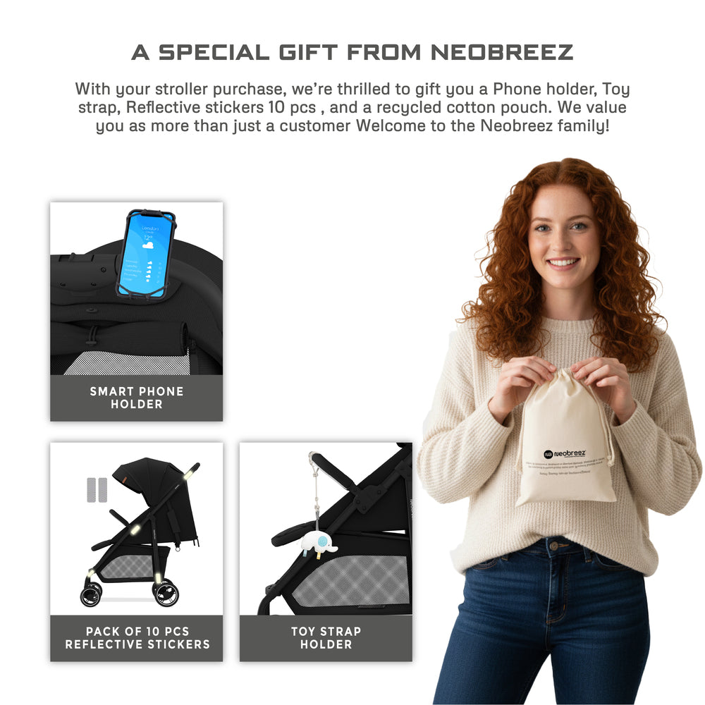 Neobreez VOMX1 Ultra Lightweight Stroller Black Neobreez Yallatoys