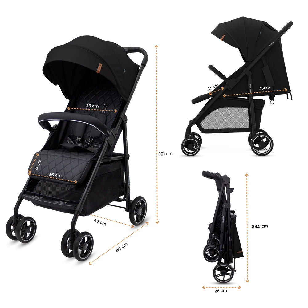 Neobreez VOMX1 Ultra Lightweight Stroller Black Neobreez Yallatoys