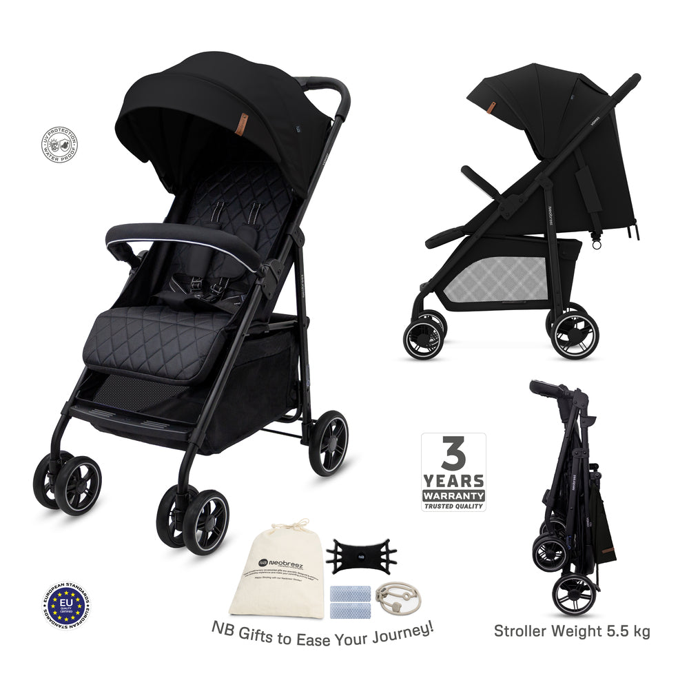 Neobreez VOMX1 Ultra Lightweight Stroller Black Neobreez Yallatoys