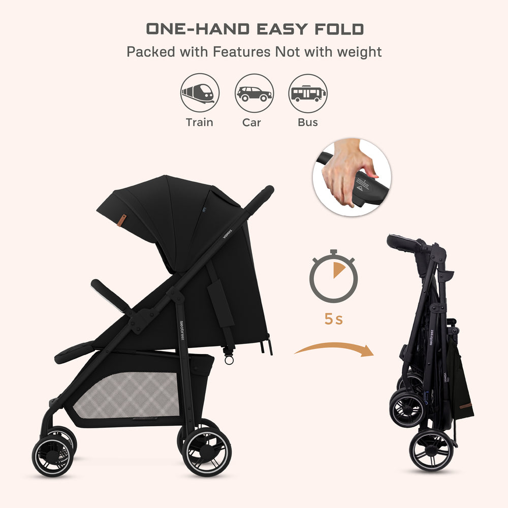 Neobreez VOMX1 Ultra Lightweight Stroller Black Neobreez Yallatoys