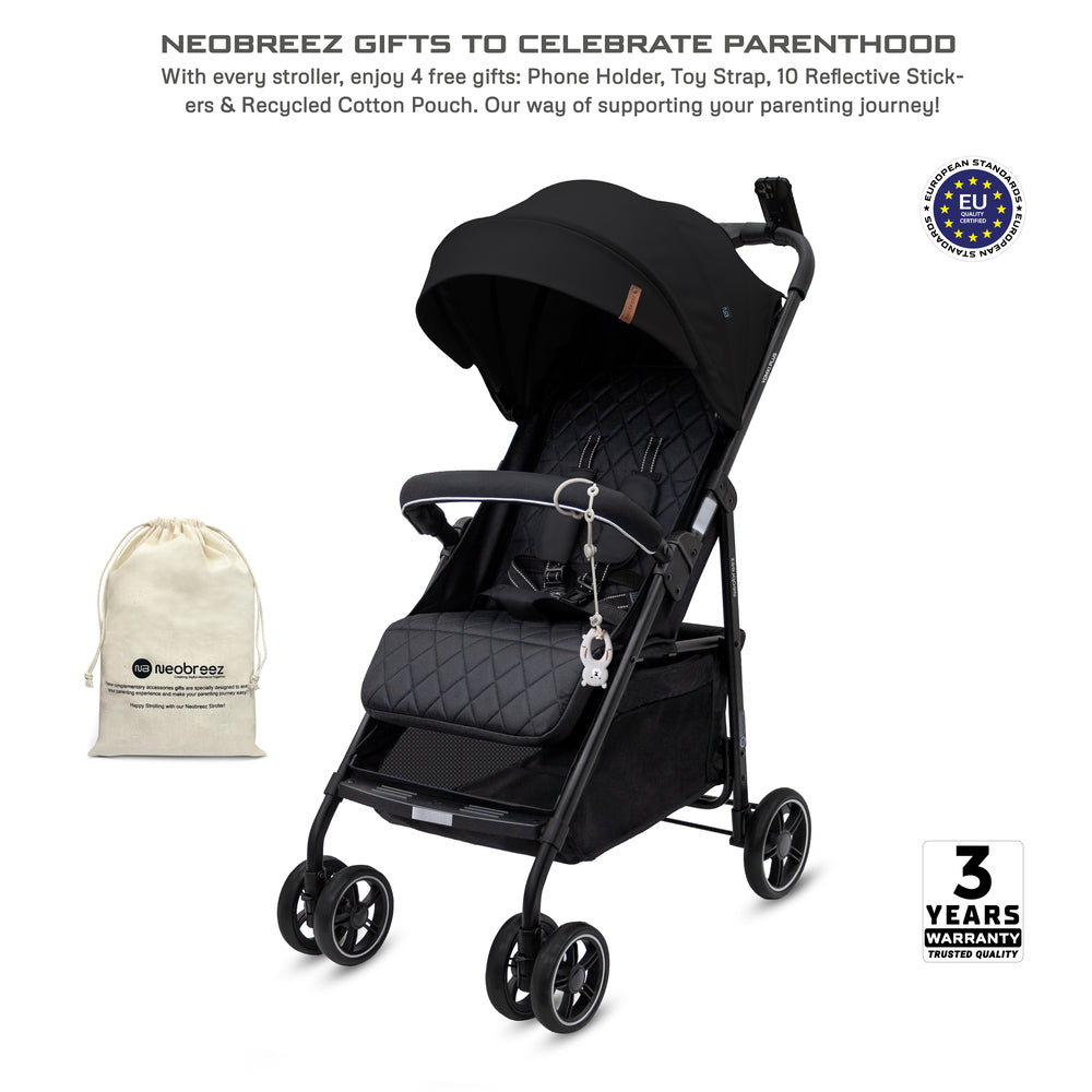 Neobreez VOMX1 PLUS 2 in 1 Travel System Stroller Black Neobreez Yallatoys